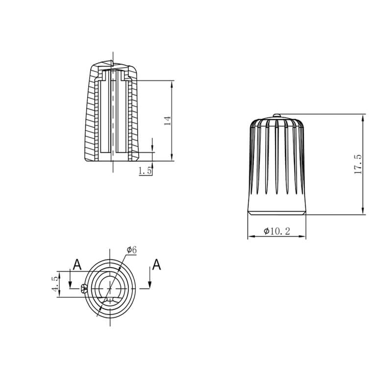 Plastic Two Color Knob X112